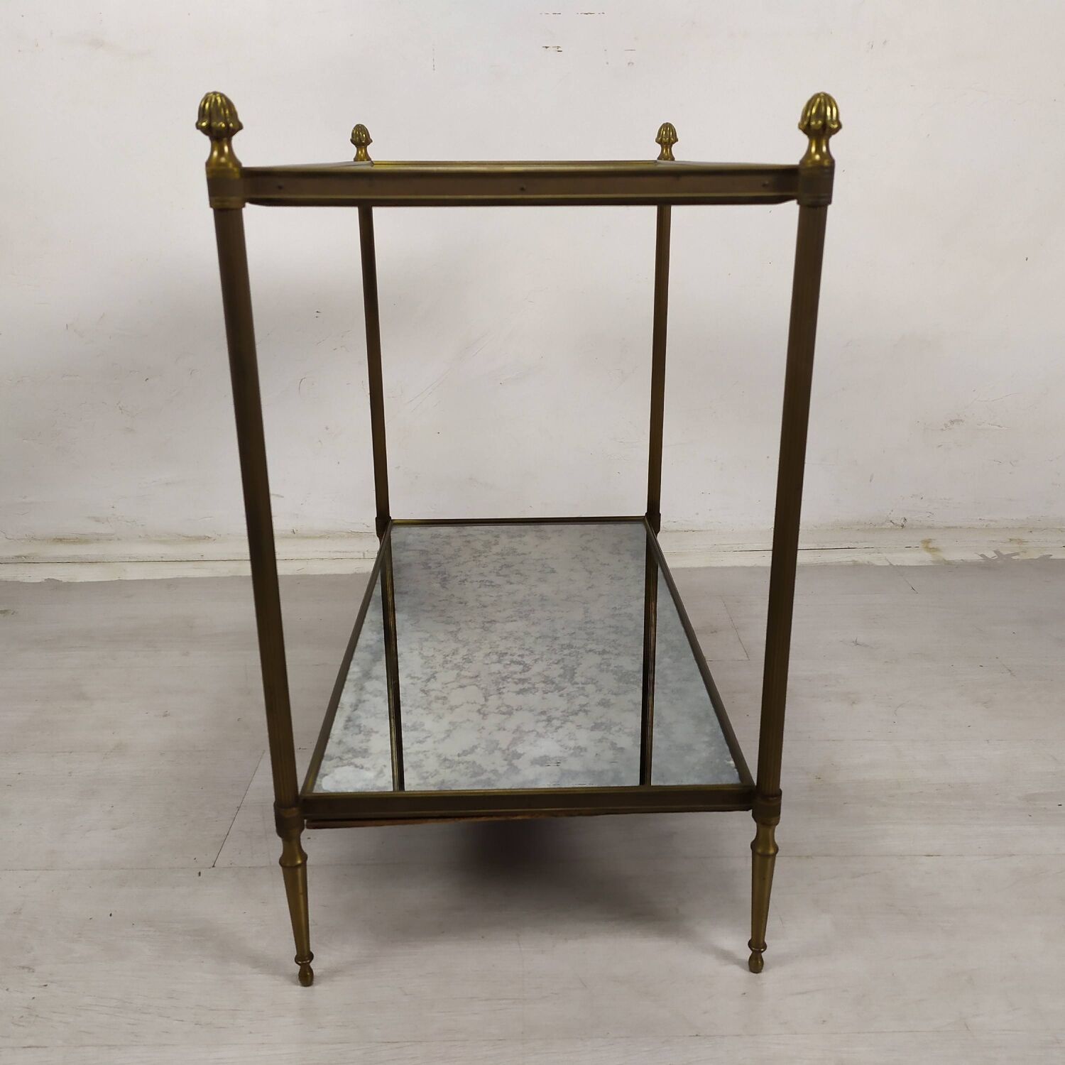 Louis XVI gilded brass console