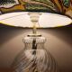 Hollywood Regency style lamp | Chic printed botanical lampshade