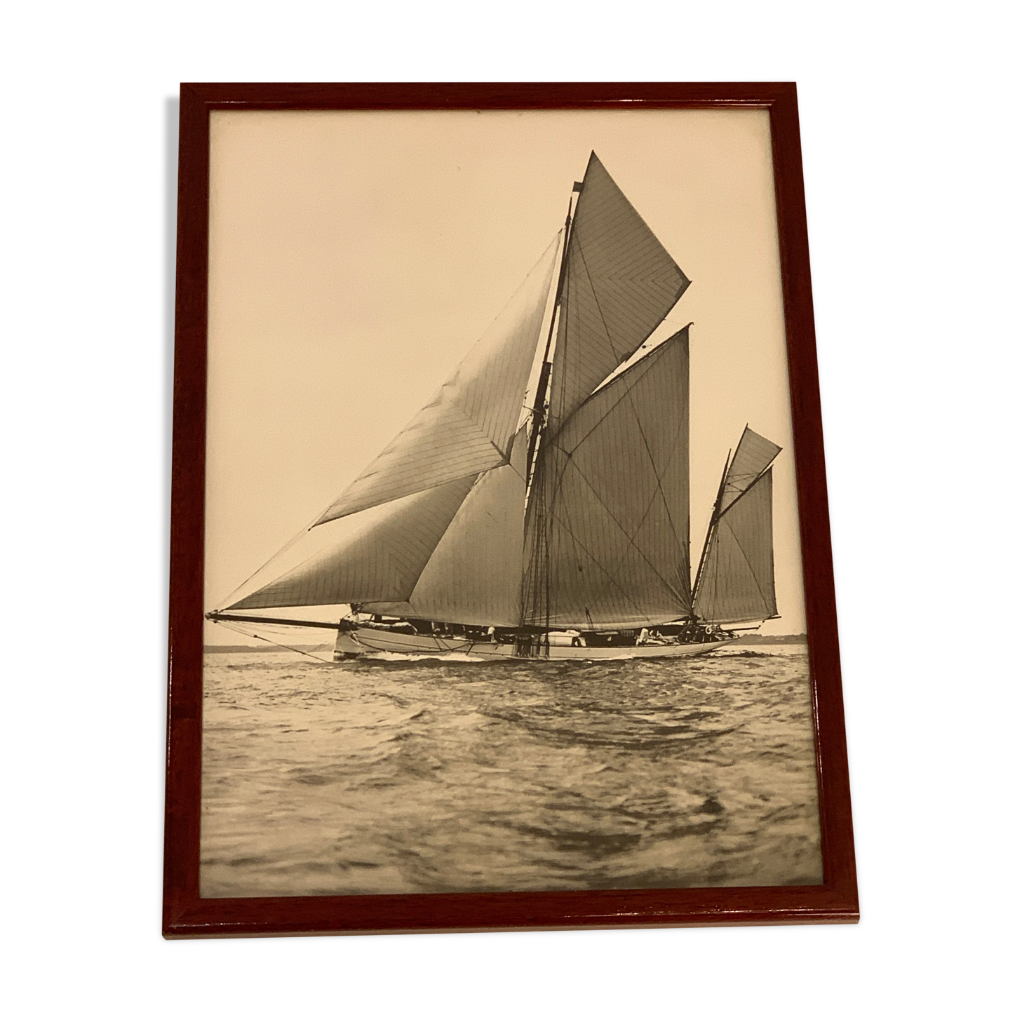 Framed photography sailboat and ocean