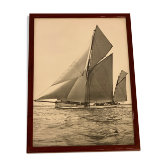 Framed photography sailboat and ocean