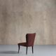 Elegant Gucci fabric upholstered chair, Italy, 1950s