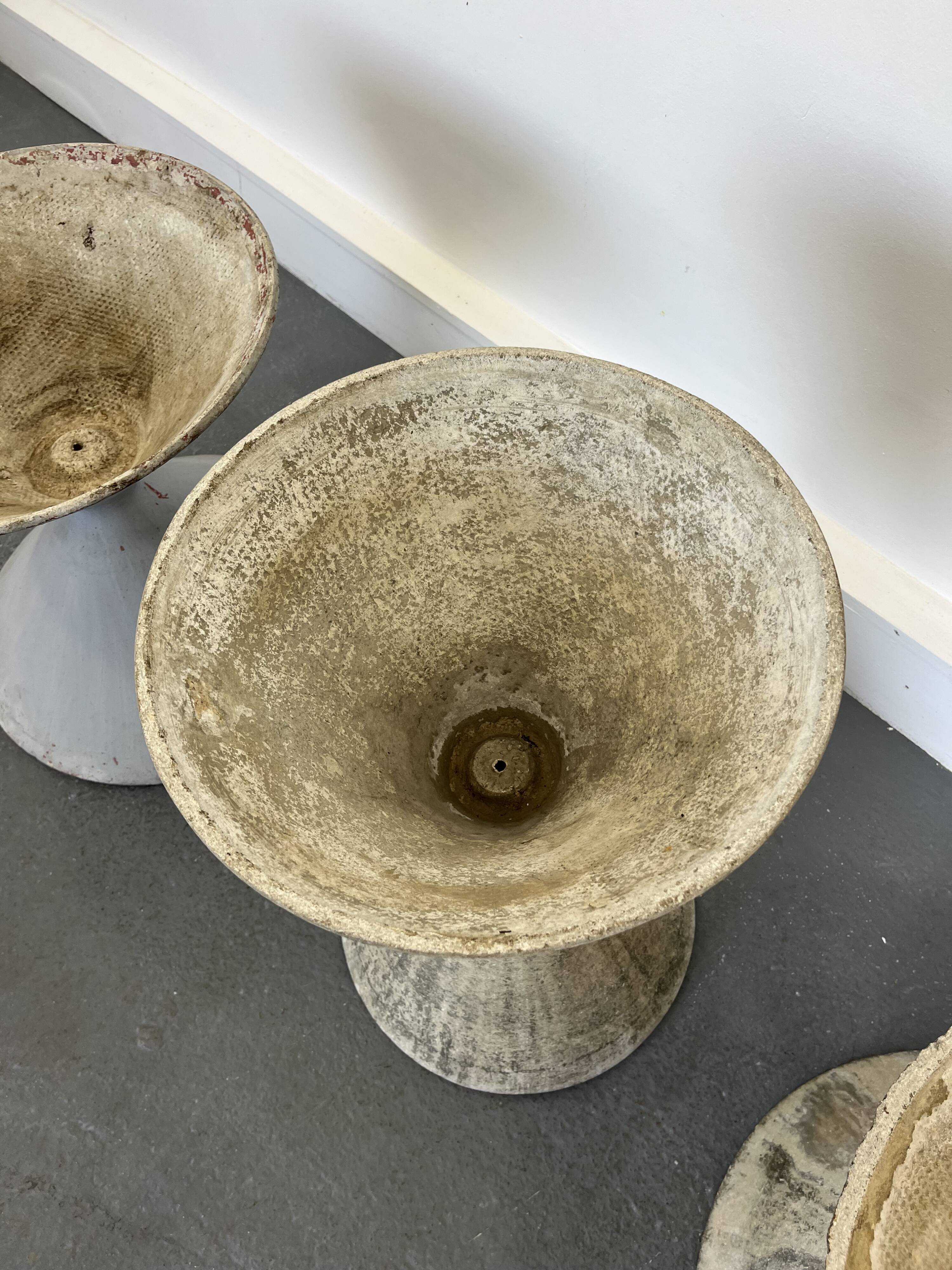 3 planters design Anton Bee assisted by Guhl edition Eternit 1958