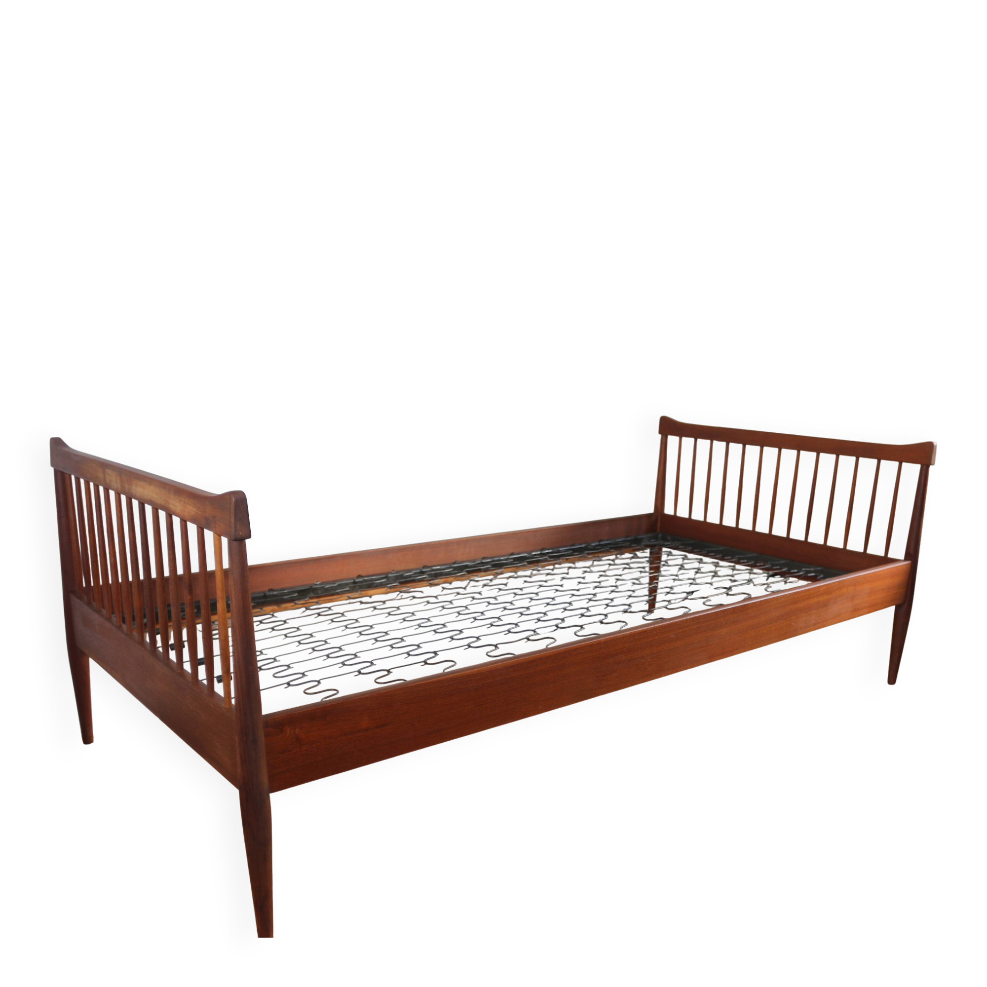 Vintage Scandinavian teak bed, Denmark 1960.