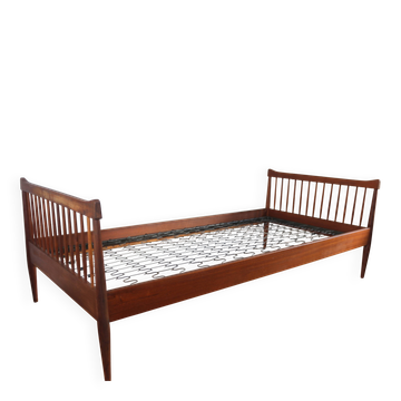 Vintage Scandinavian teak bed, Denmark 1960.