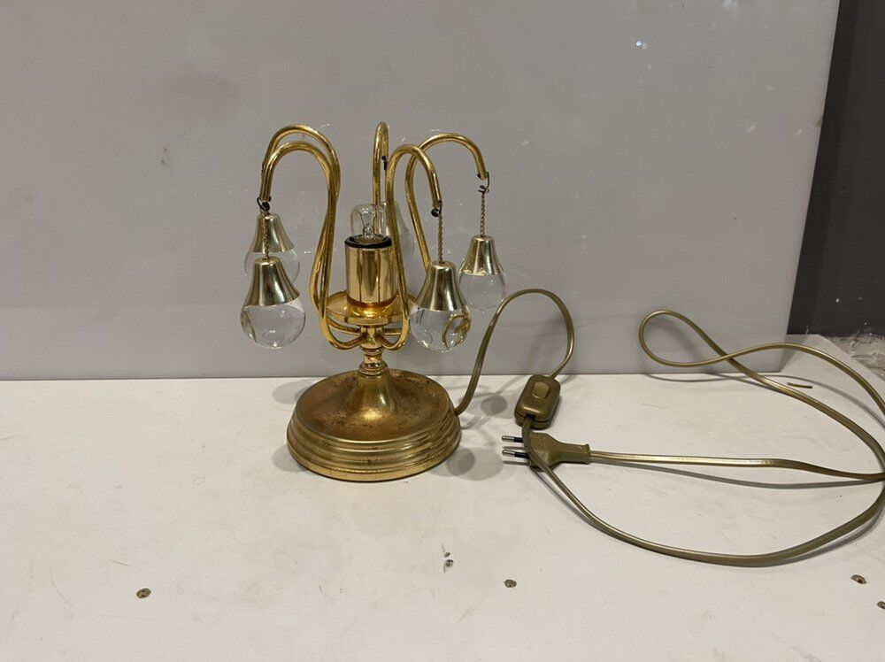 Brass crystal table lamps