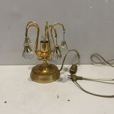 Brass crystal table lamps