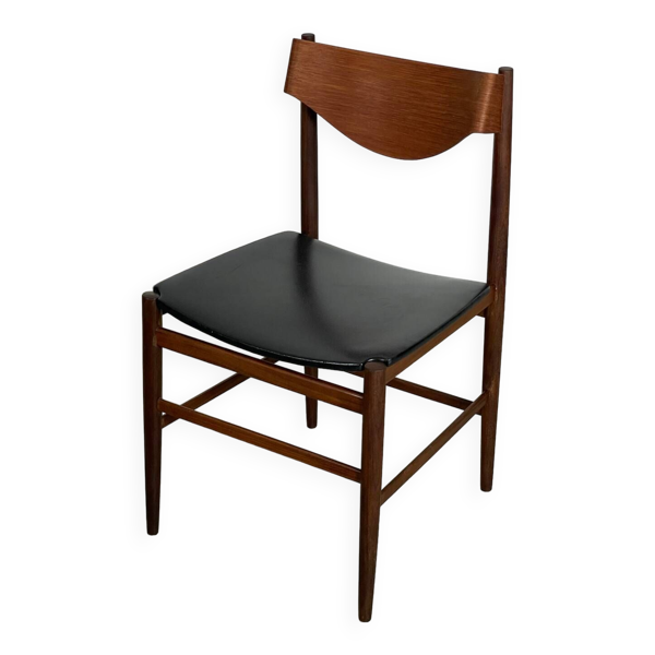 Chaise d'appoint sculpturale en teck Danemark années 50