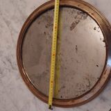 Round brass tray and mirror