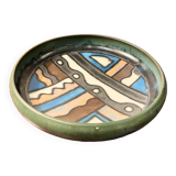 Enamelled stoneware bowl, Odetta, Quimper, 1960