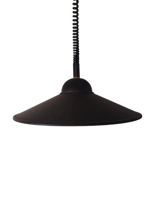 Vintage pendant lamp 1970s black lampshade