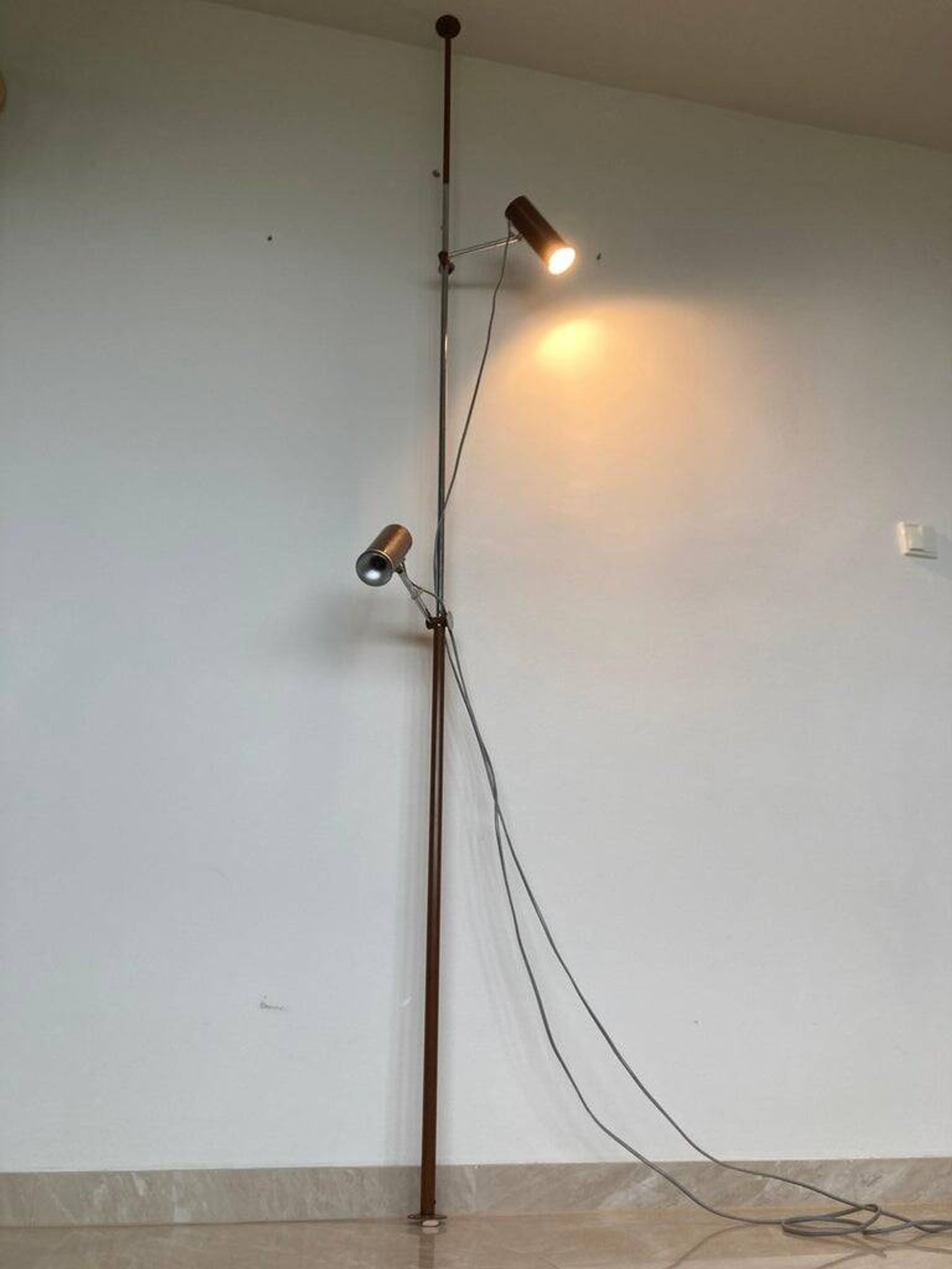 Rare Midcentury Floor to Ceiling Lamp by Josef Hůrka for Napako, 1960s