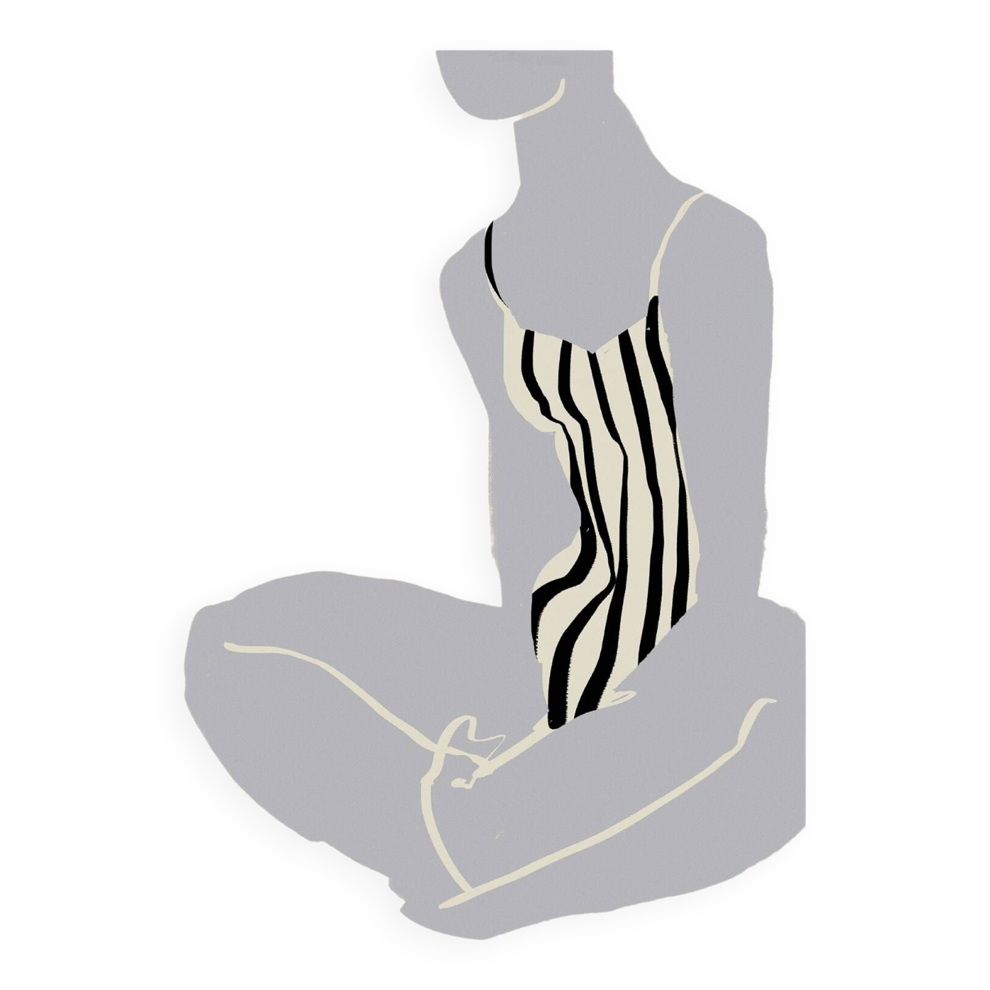 Female figure giclee art print, 50x70cm