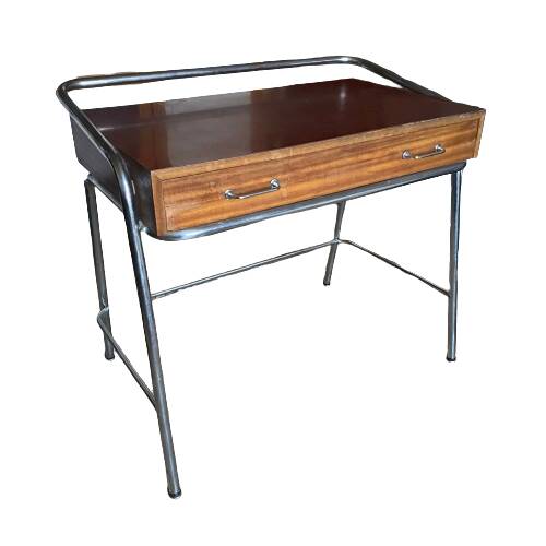 Bureau tubulaire chromé années 50-60
