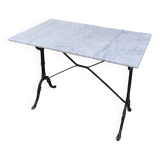 Table bistrot en marbre et fonte ancienne