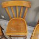 Vintage four-quarter bistro chairs
