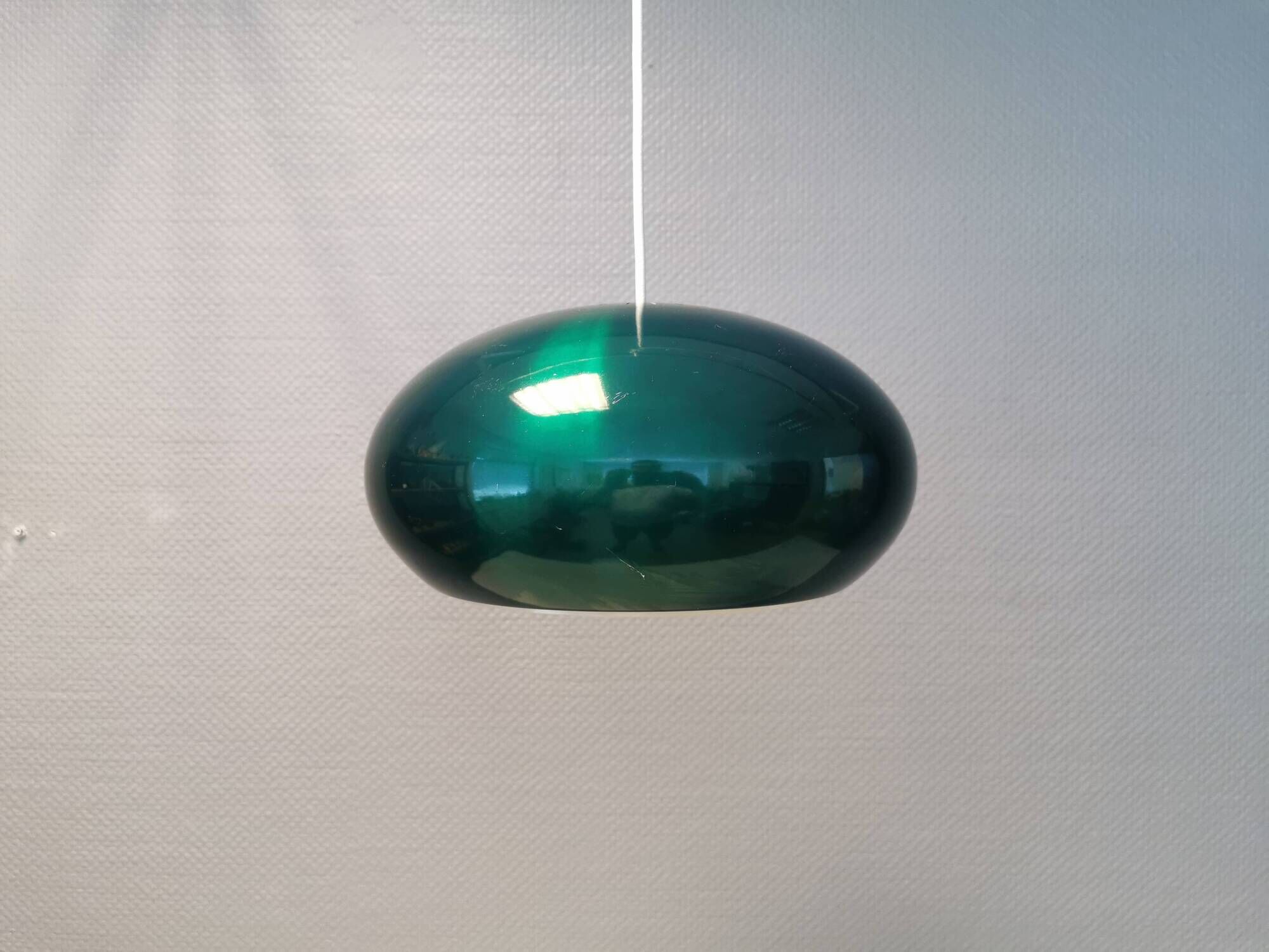 Top-class design lamp Model Medio in metal green colour (original) 1966. Jo Hammerborg Denmark