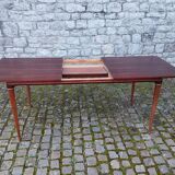 Table danoise en palissandre de Rio à allonges 1960