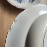 Set of 2 hollow plates Flore U&C Sarreguemines