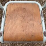 Lot of 6 sky blue Tolix chairs