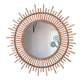 Very large sun mirror in rattan.