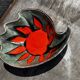 Coupe / Vide Poche - Décor Soleil - Forme Libre - Céramique Elchinger