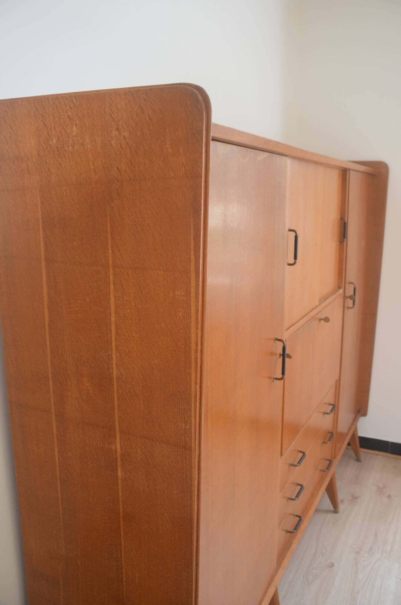 Vintage SAM Production Demi Siècle Armoire Secretary