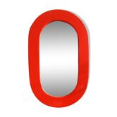Miroir 41 x 66 cm cadre rouge des années 70/80