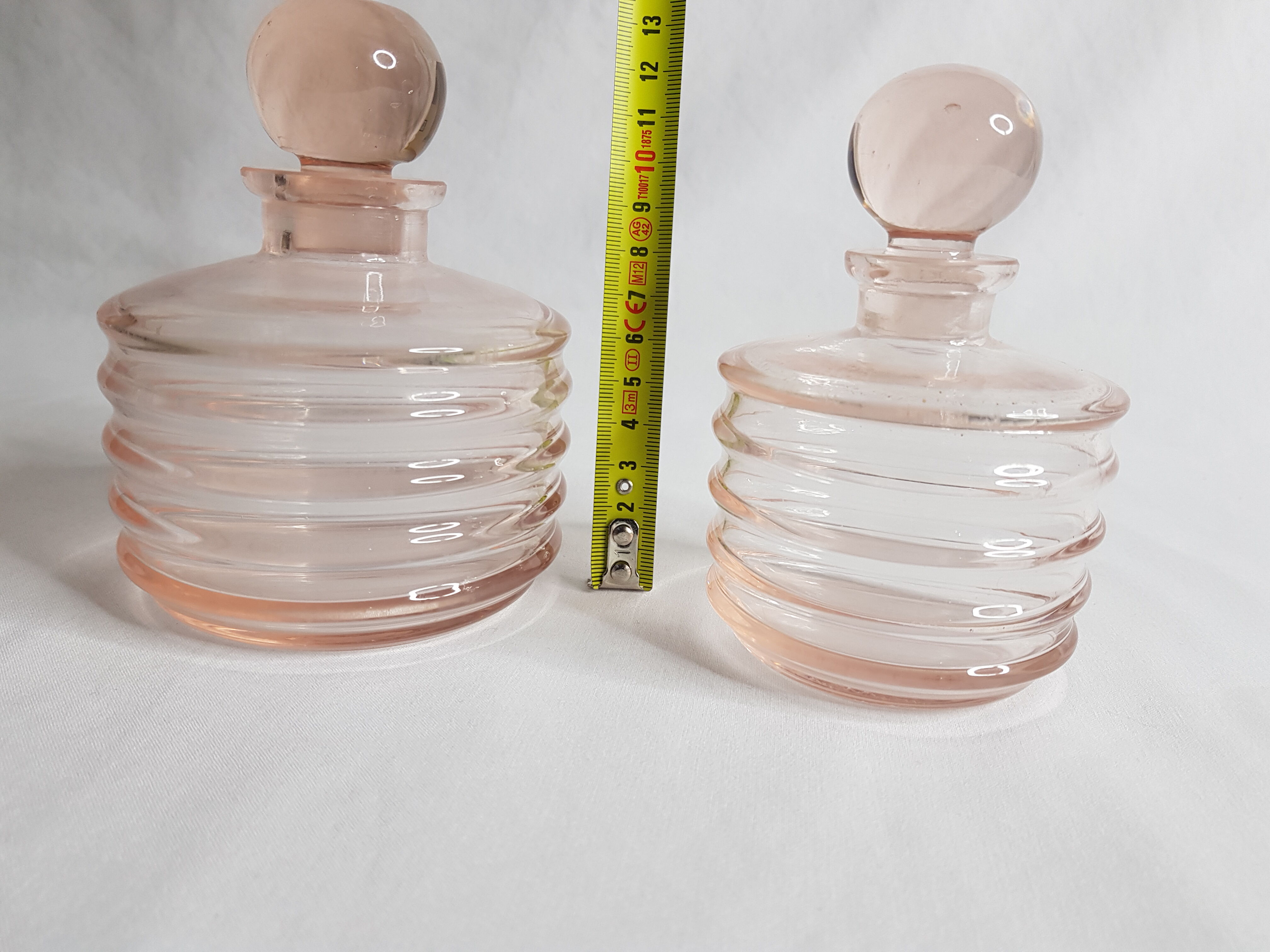 Lot of two bottles of toiletries in Bohemia Crystal (Czechoslovakia)