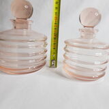 Lot of two bottles of toiletries in Bohemia Crystal (Czechoslovakia)