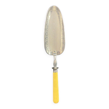 Serving shovel in guilloché silver metal 19th century Napoleon III