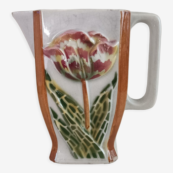 Art nouveau iron pitcher