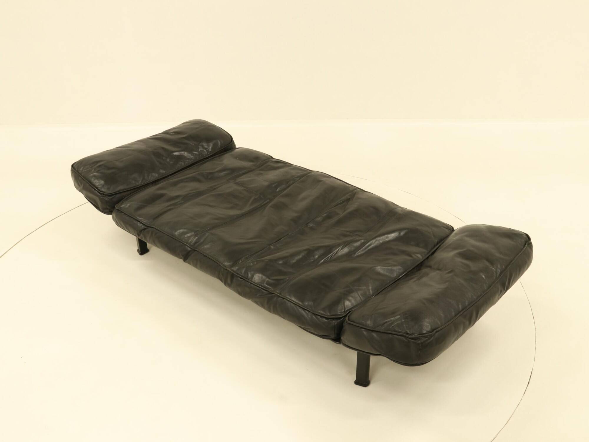 Daybed by Zanotta in black leather