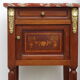 Mahogany bedside, marble incarnate of turquin, late nineteenth century