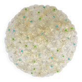 Barovier & Toso Grande Plafonnier Fleur en Verre de Murano Millefiori, Italie, Années 1960