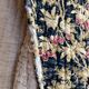 Antique hand-stitched boutis bedspread, floral fabric, 19th century.