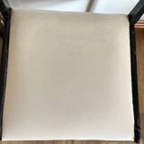 Paire de chaises noires + simili blanc