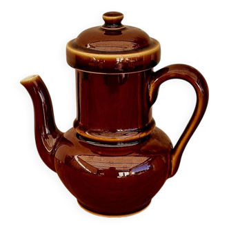 Vintage Brown Ceramic Coffee Pot