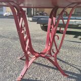Table de jardin en fer riveté 111 cm de diamètre