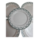 Set of 6 flat plates, Gien Montigny ironstone – old green decoration.
