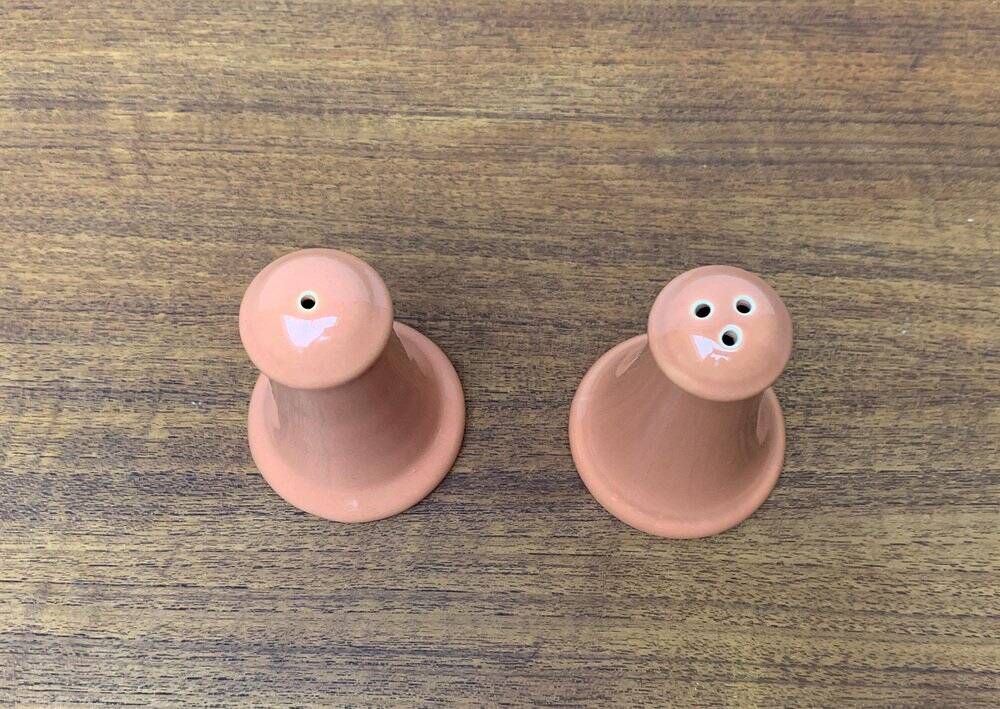 Postmodern ceramic salt and pepper shakers by Gallo Design for Villeroy & Boch, set of 2.