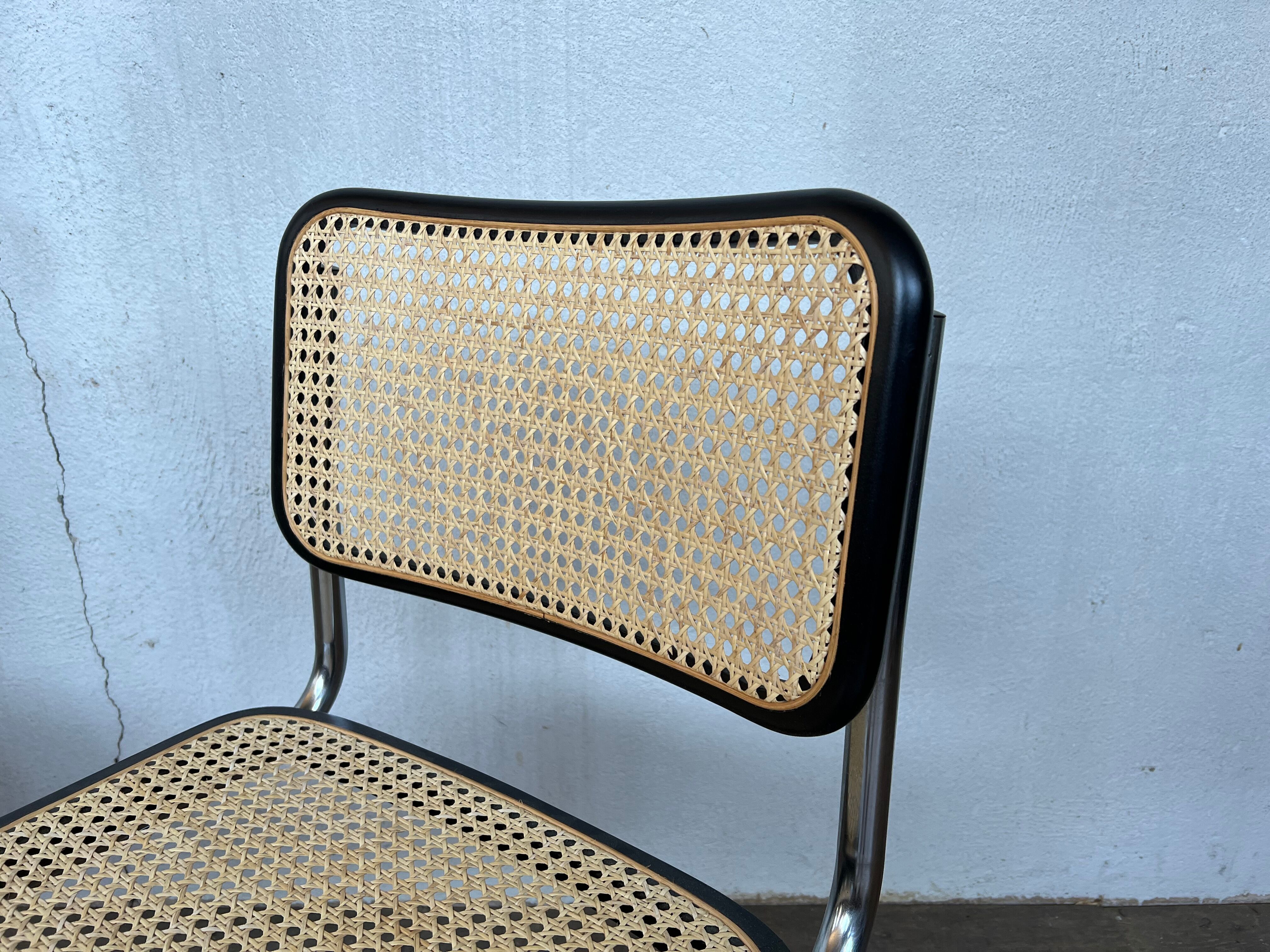 Pair of chairs B32 Marcel Breuer Bauhaus design made in Italy