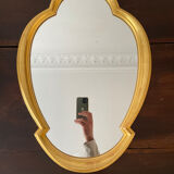 Miroir bois doré 1950 Hollywood Regency