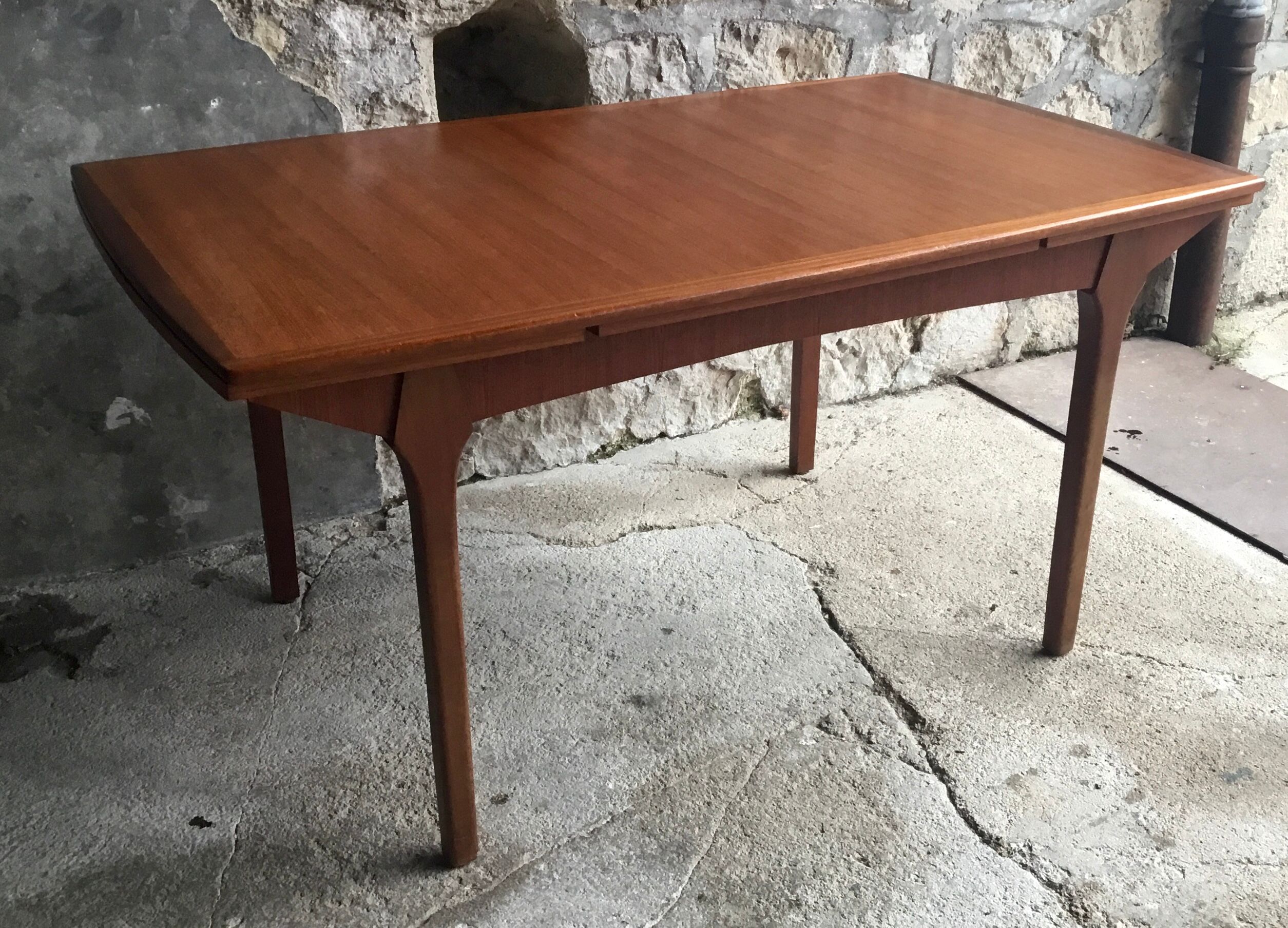 Scandinavian teak dining table S.RM. with extensions 1960