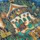 1970s Walter Lochmuller Fine Abstract Cloisonne Blue Enamel Dish