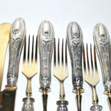 Silver knives and forks 800 goldsmith VM 1900