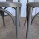 Set of 4 Vintage Gray Thonet Style Dining Chairs with Cane Seat