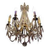 Old chandelier with crystal tassels