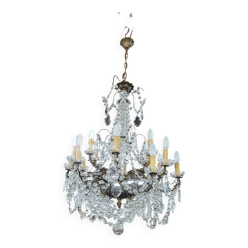Lustre a pampilles 18 ampoules