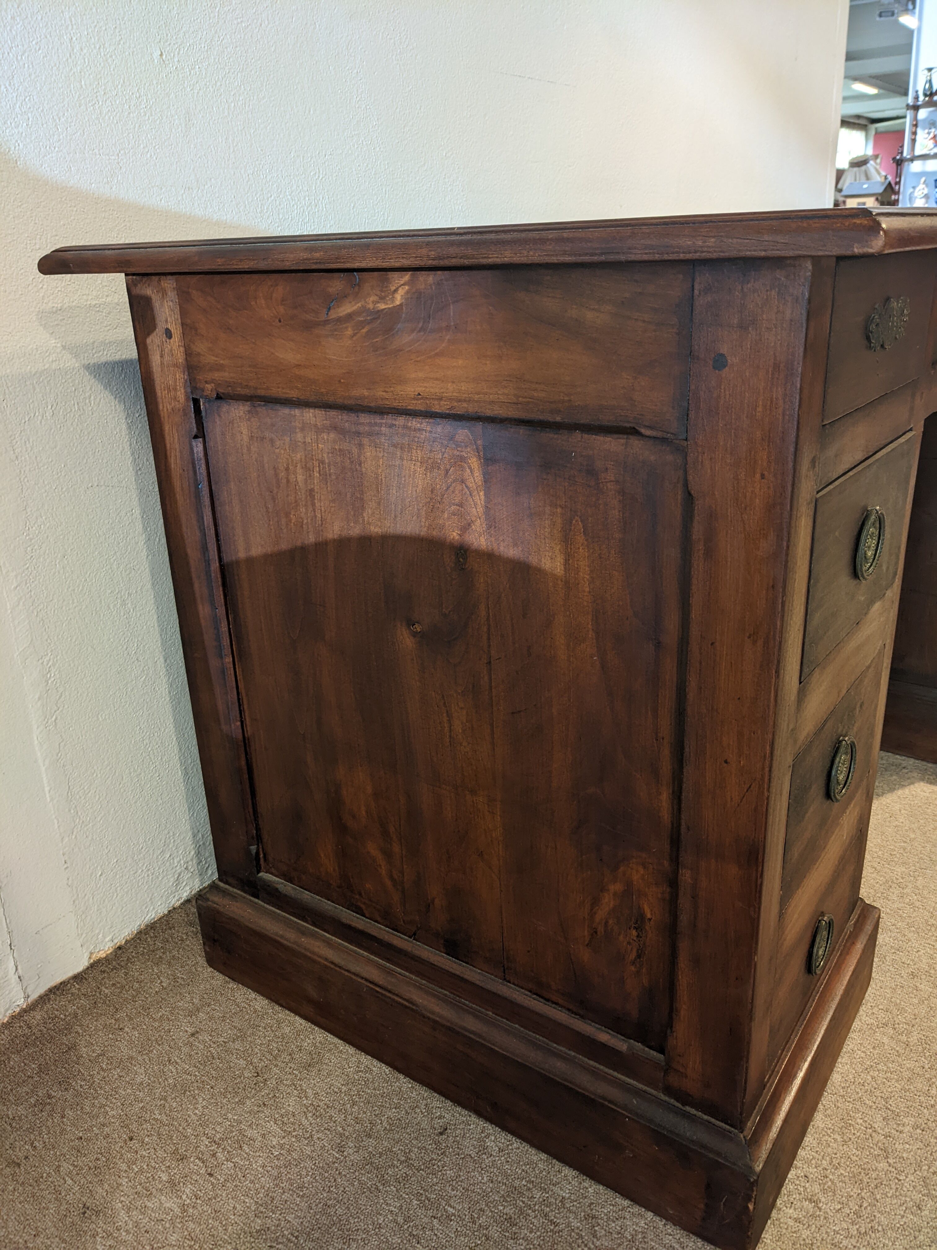 Old desk leather top