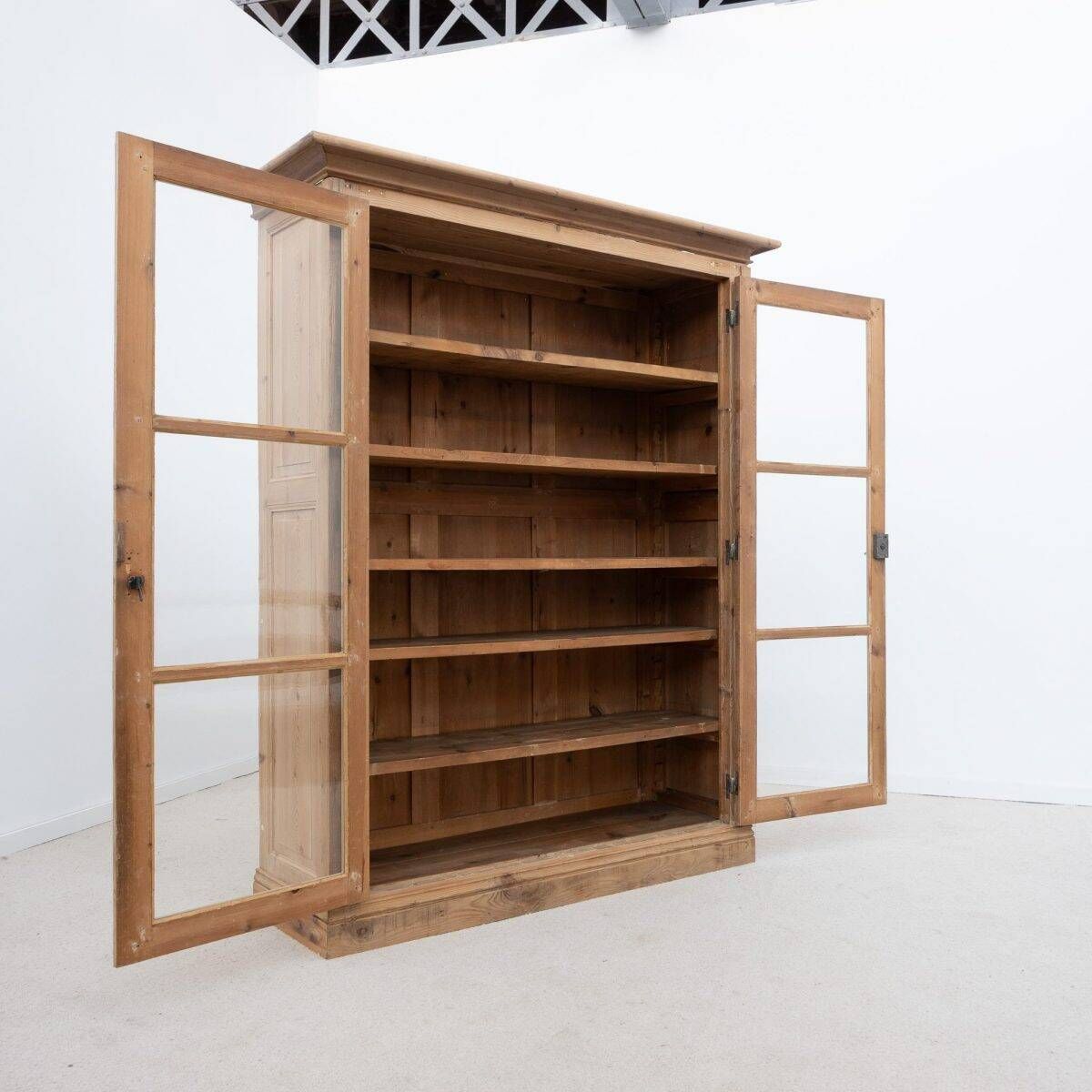 Old wooden library with 2 doors - Early 20th century